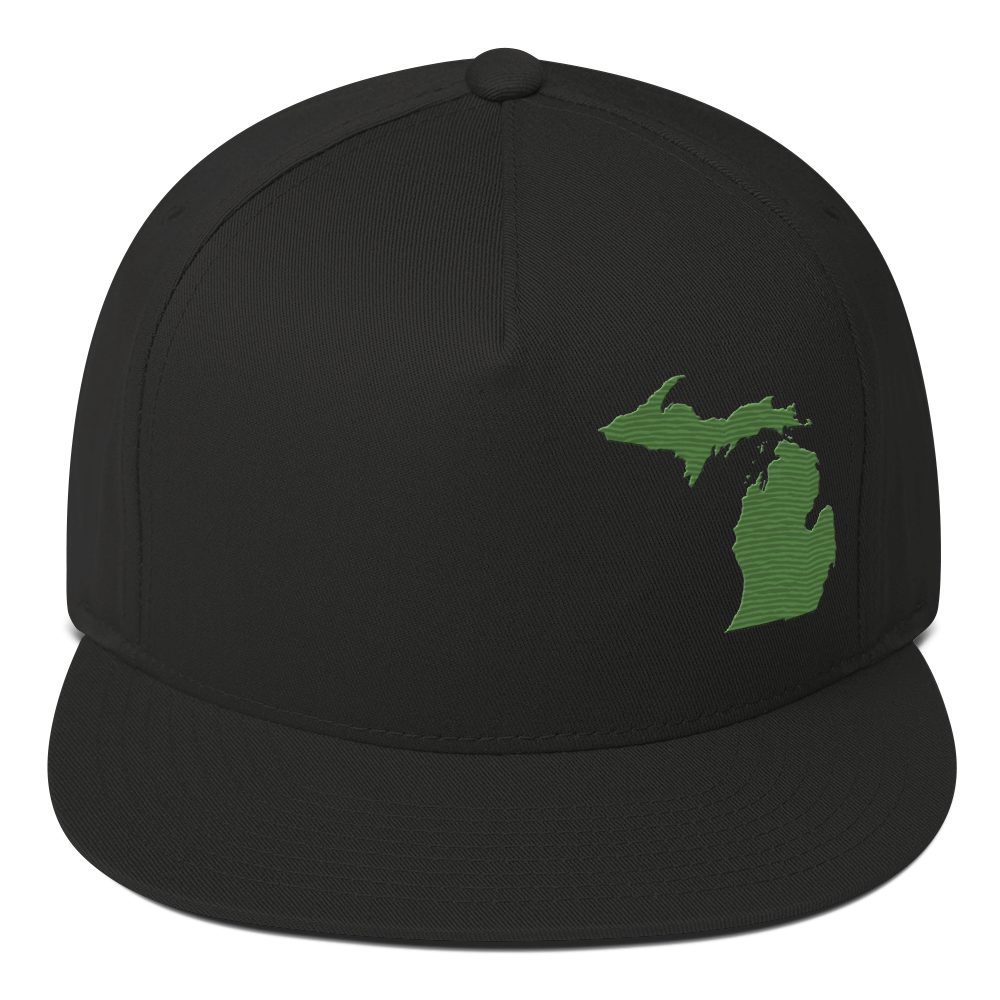 Michigan Snapback | 5-Panel - Pine Green Outline