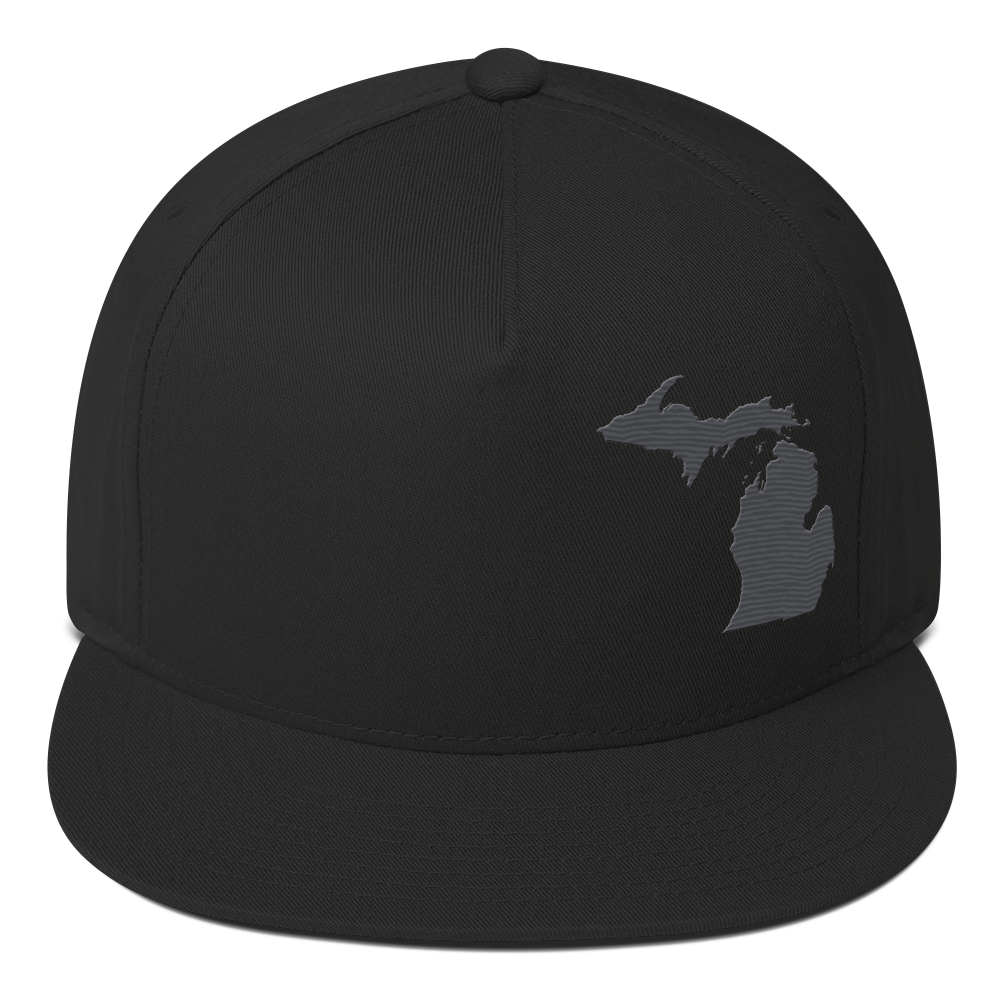 Michigan Snapback | 5-Panel - Iron Ore Grey Outline