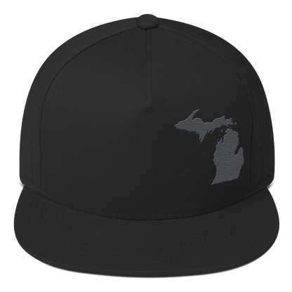 Michigan Snapback | 5-Panel - Iron Ore Grey Outline