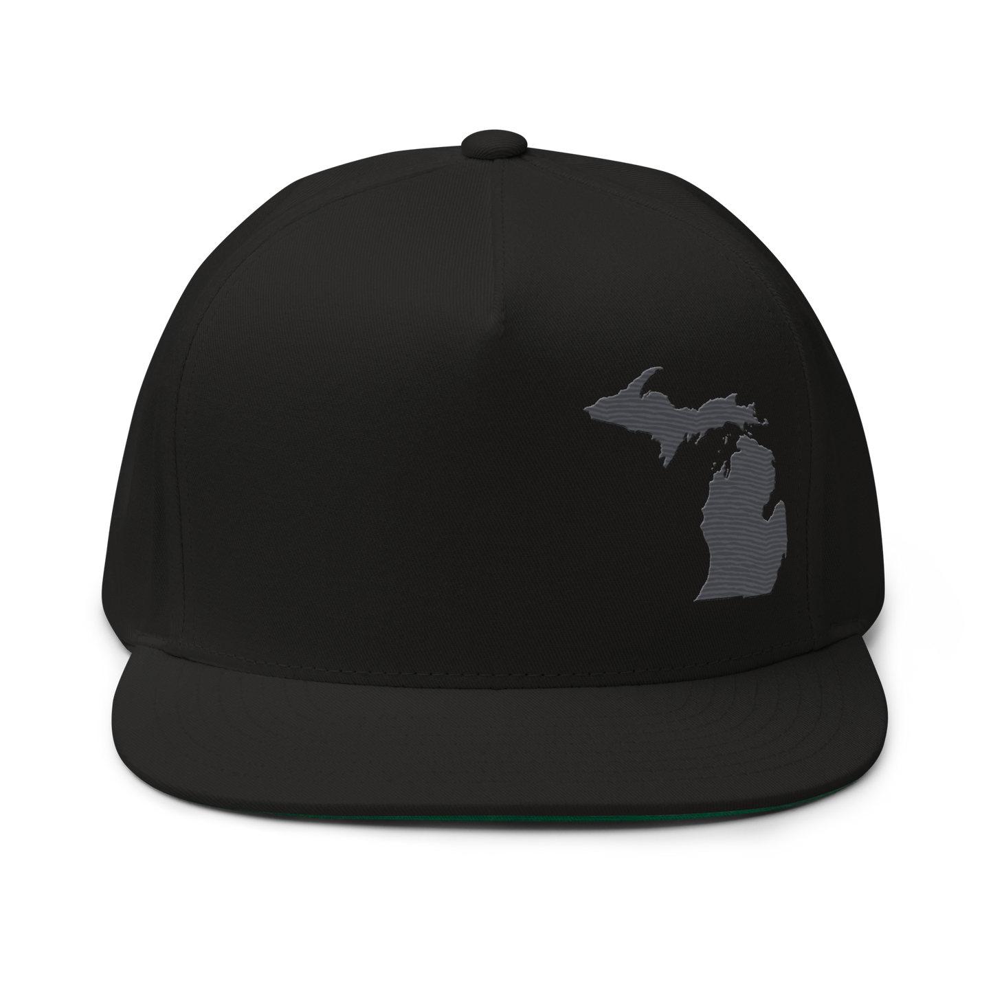 Michigan Snapback | 5-Panel - Iron Ore Grey Outline