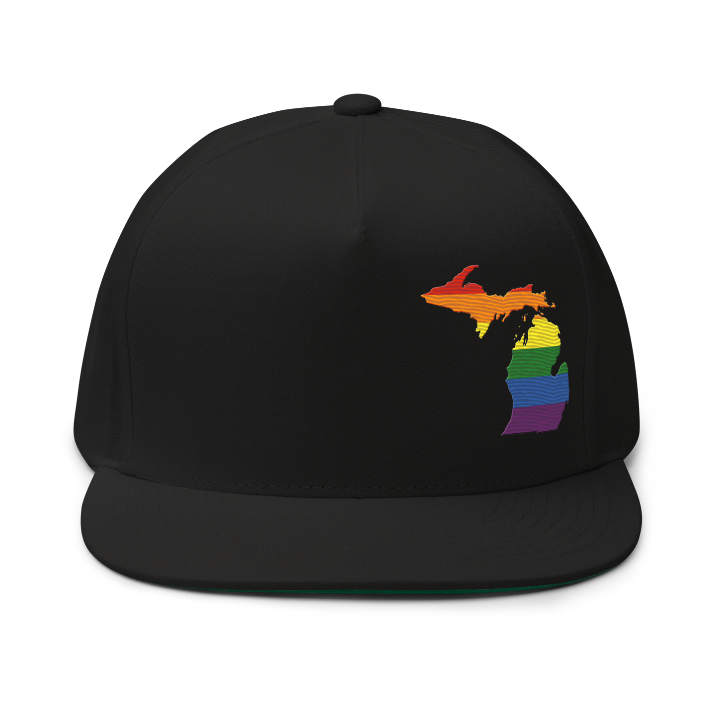 Michigan Snapback | 5-Panel - Rainbow Pride Outline