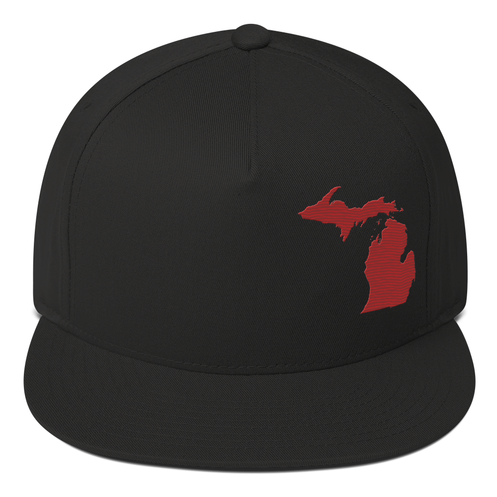 Michigan Snapback | 5-Panel - Thimbleberry Red Outline