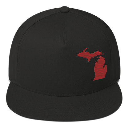 Michigan Snapback | 5-Panel - Thimbleberry Red Outline