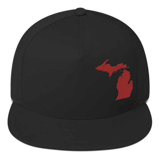 Michigan Snapback | 5-Panel - Thimbleberry Red Outline