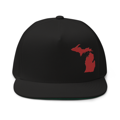 Michigan Snapback | 5-Panel - Thimbleberry Red Outline