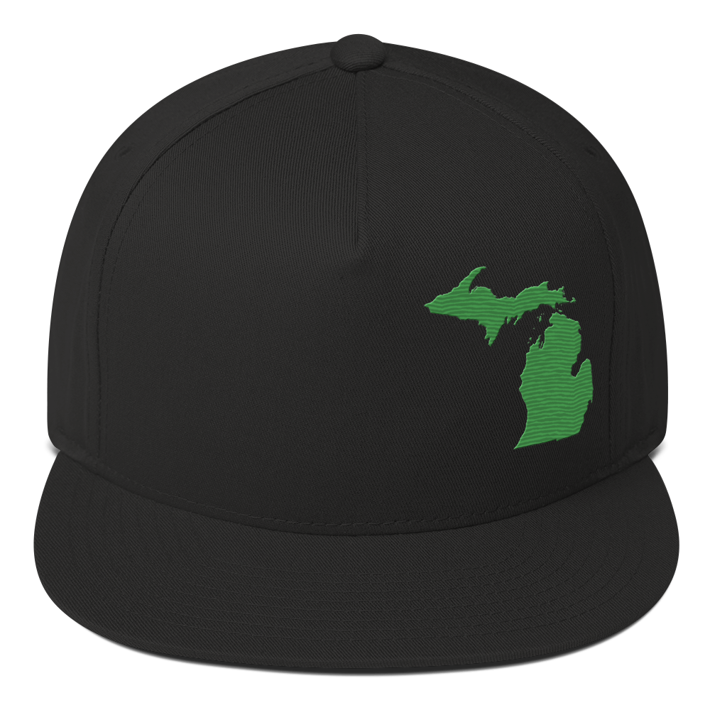 Michigan Snapback | 5-Panel - Shamrock Green Outline