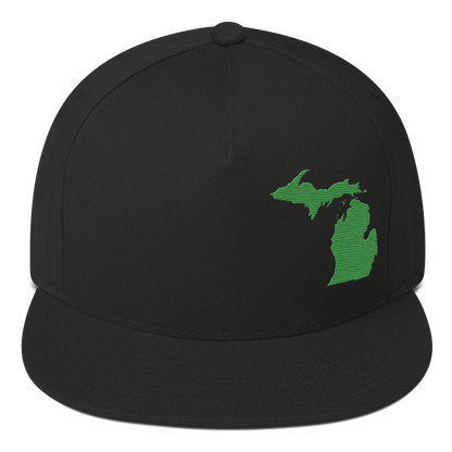 Michigan Snapback | 5-Panel - Shamrock Green Outline