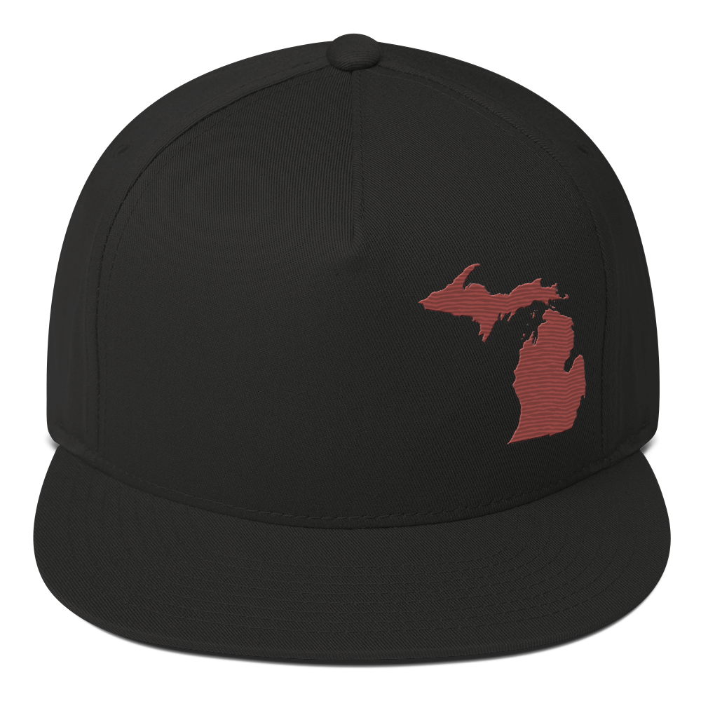 Michigan Snapback | 5-Panel - Ore Dock Red Outline