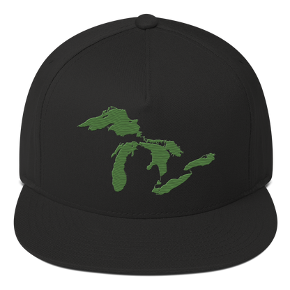 Great Lakes Snapback | 5-Panel - Pine Green