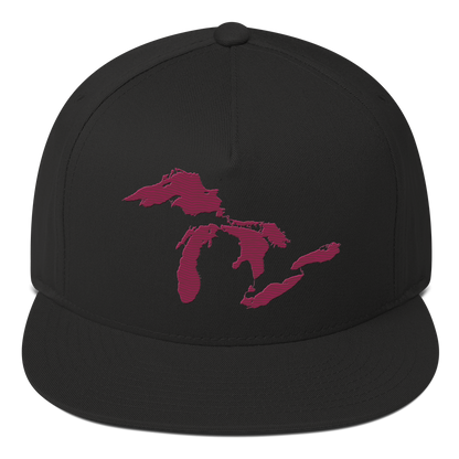 Great Lakes Snapback | 5-Panel - Ruby Red