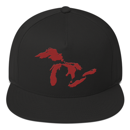 Great Lakes Snapback | 5-Panel - Thimbleberry Red