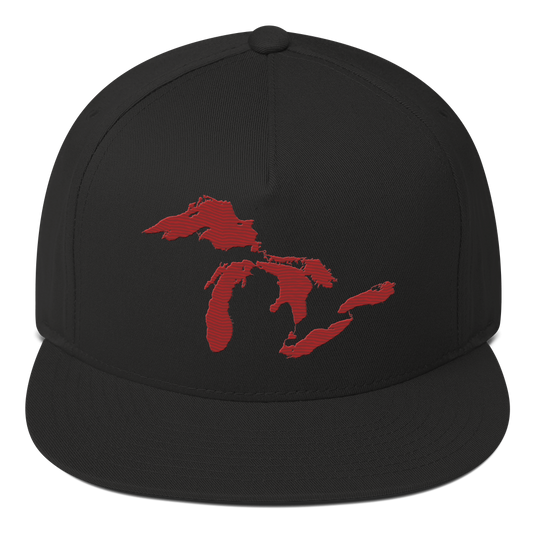 Great Lakes Snapback | 5-Panel - Thimbleberry Red