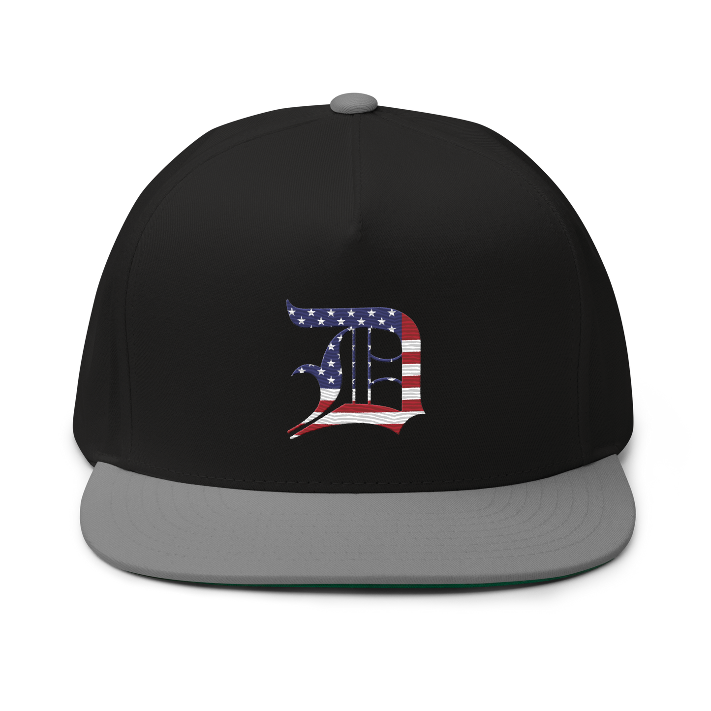 Detroit 'Old English D' Flat Bill Snapback (Patriotic Edition)