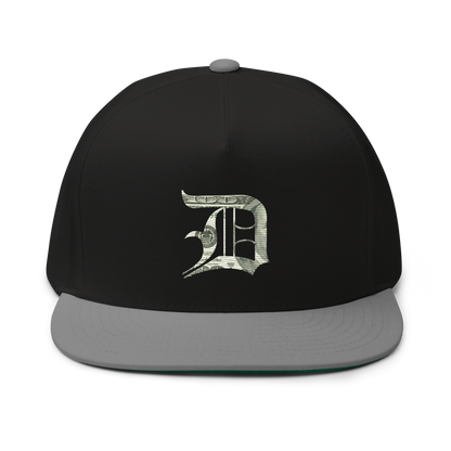 Detroit 'Old English D' Flat Bill Snapback (Benjamins Edition)