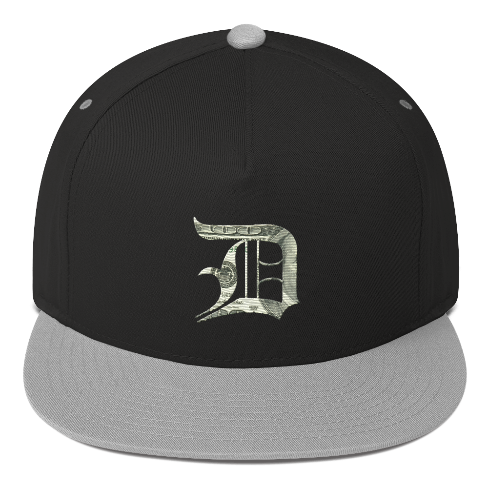 Detroit 'Old English D' Flat Bill Snapback (Benjamins Edition)