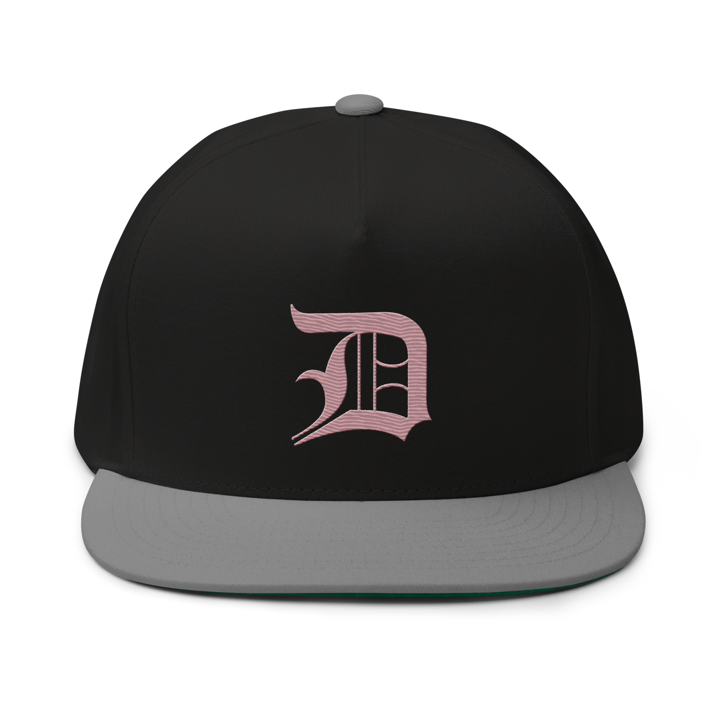 Detroit 'Old English D' Flat Bill Snapback (Cherry Blossom Pink)