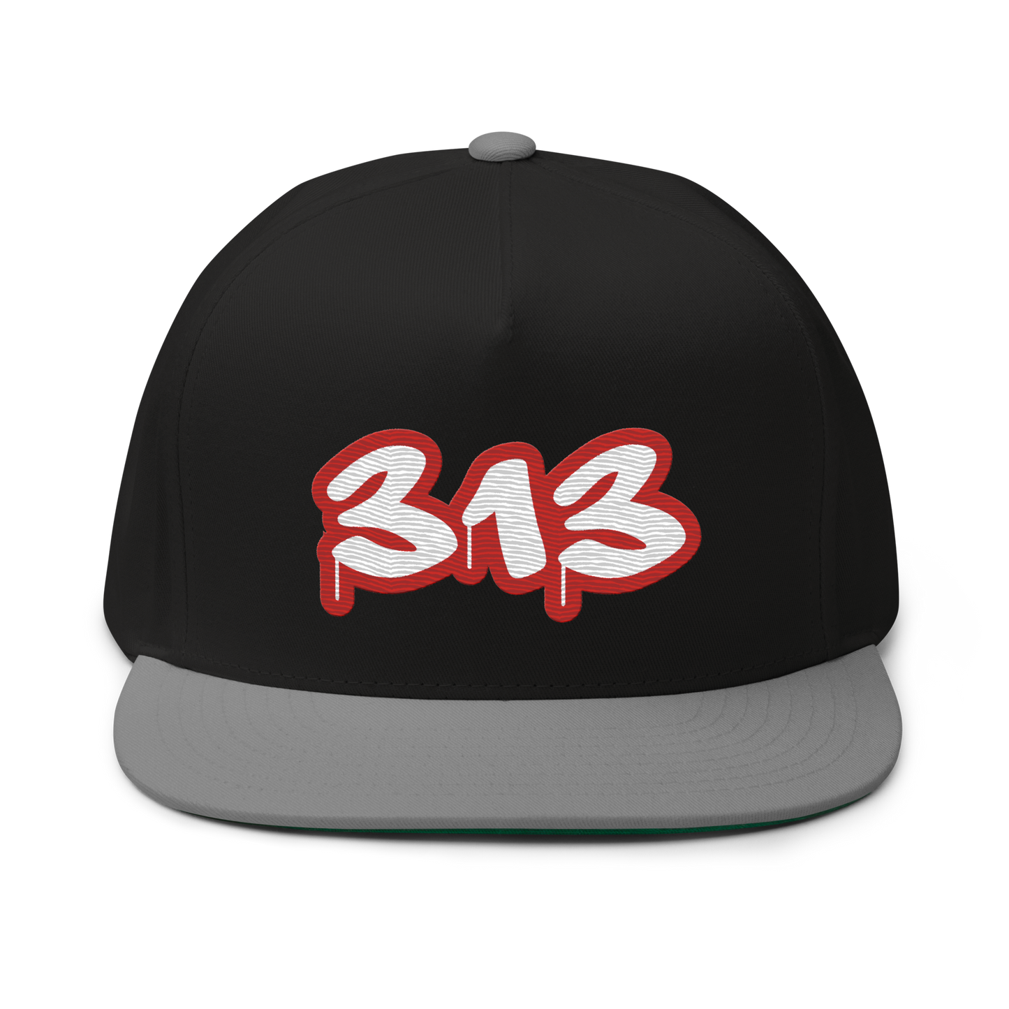 Detroit '313' Flat BIll Snapback (Aliform Red Tag Font)