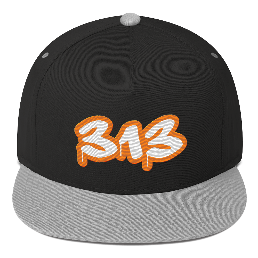 Detroit '313' Flat BIll Snapback (Orange Tag Font)