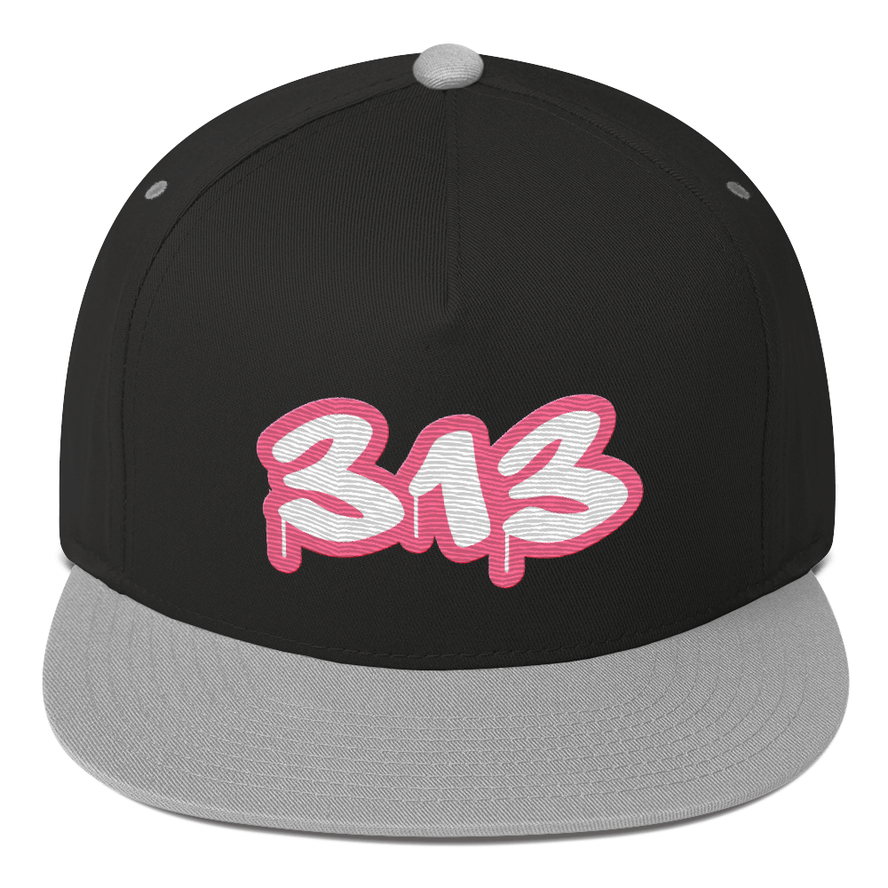 Detroit '313' Flat BIll Snapback (Rhodochrosite Pink Tag Font)