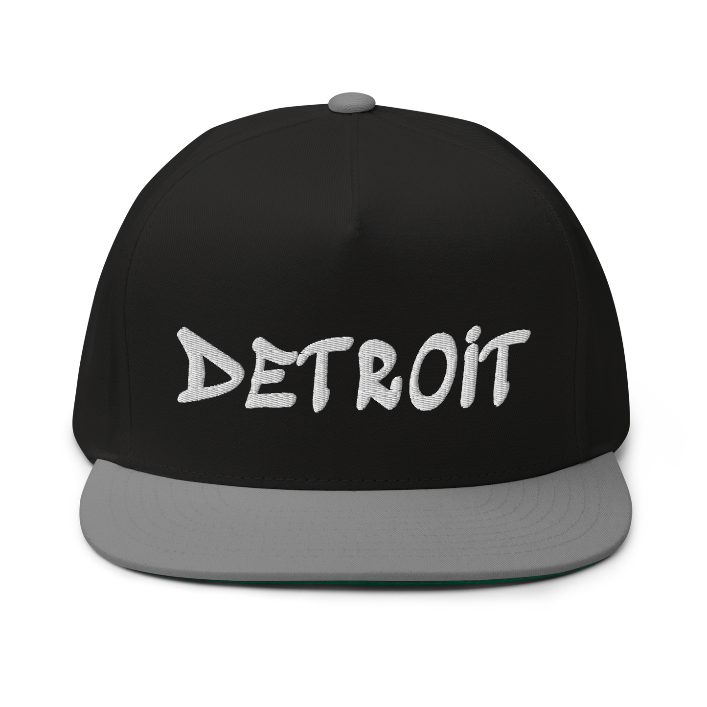 'Detroit' Flat Bill Snapback (Tag Font)