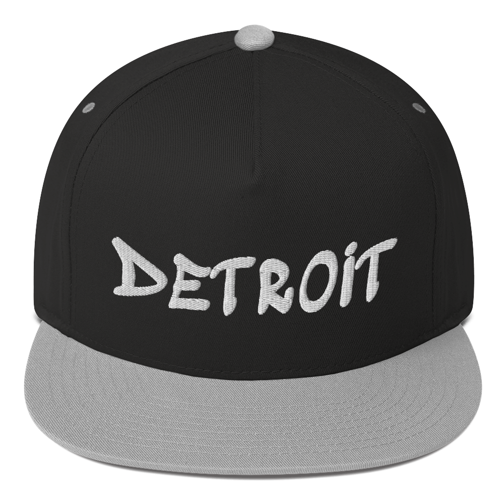 'Detroit' Flat Bill Snapback (Tag Font)