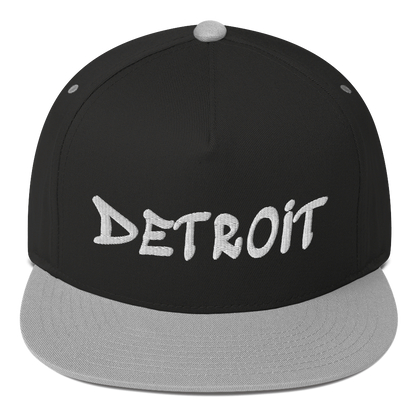 'Detroit' Flat Bill Snapback (Tag Font)