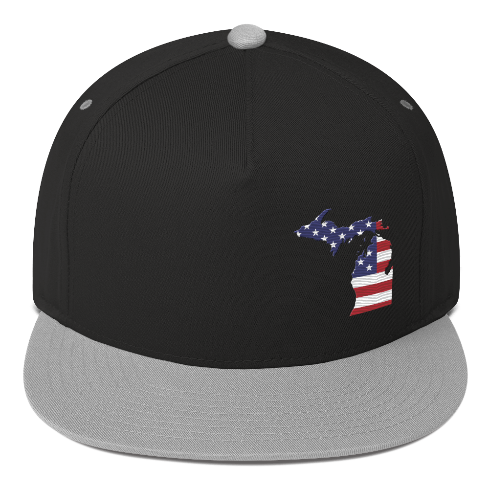 Michigan Flat Bill Snapback (Patriotic Edition)