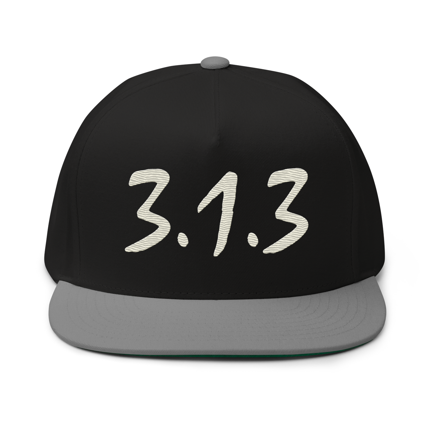 Detroit '313' Snapback (Compton Font) | 5-Panel - Ivory White