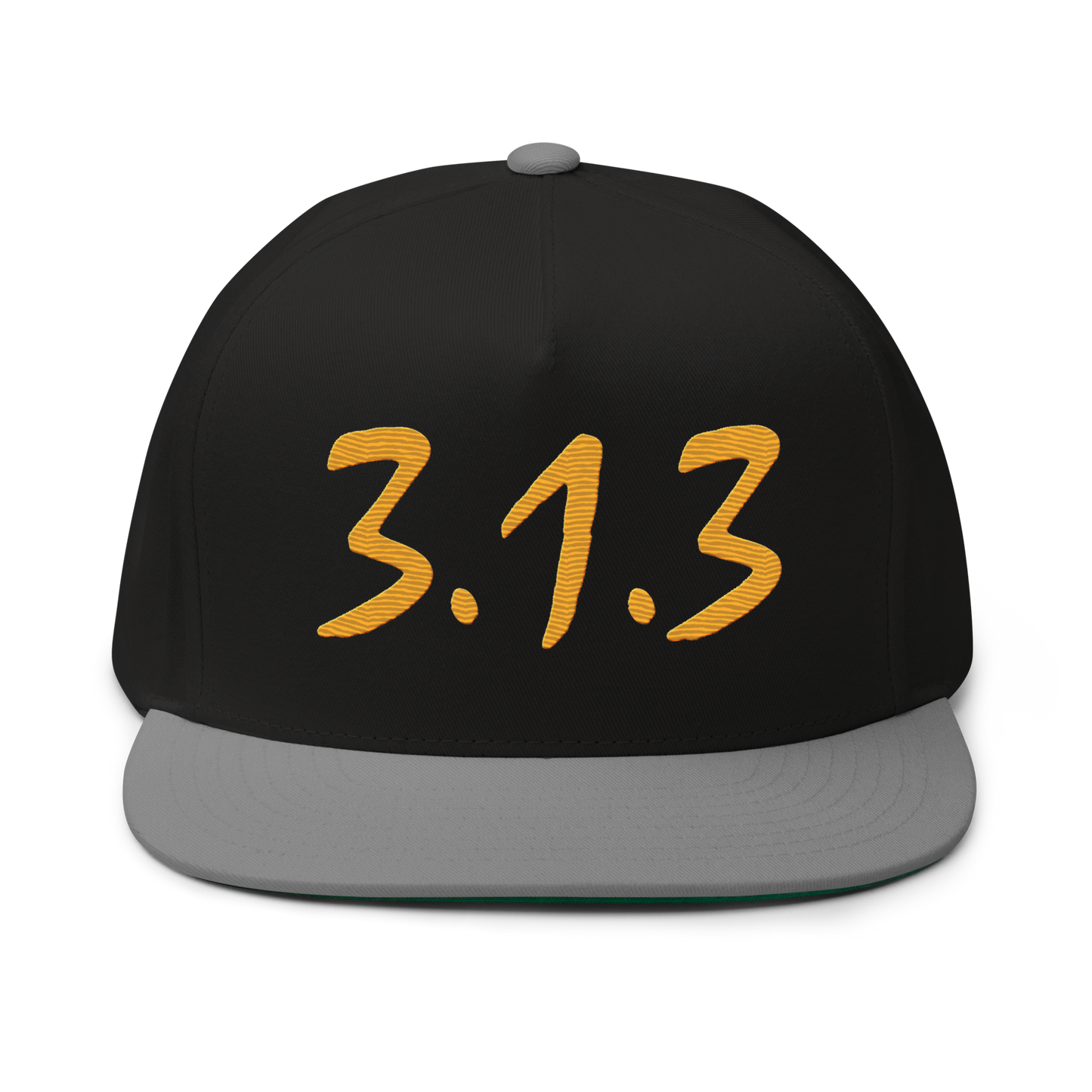 Detroit '313' Snapback (Compton Font) | 5-Panel - Gold