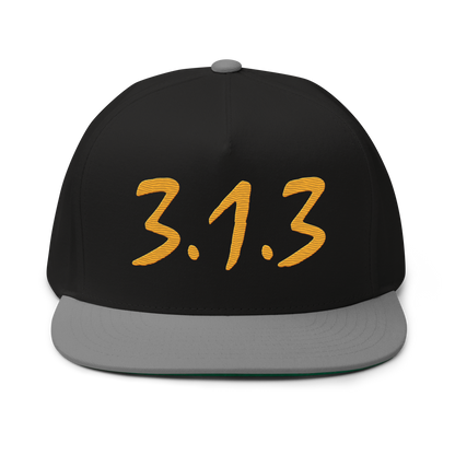 Detroit '313' Snapback (Compton Font) | 5-Panel - Gold