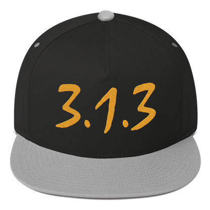 Detroit '313' Snapback (Compton Font) | 5-Panel - Gold