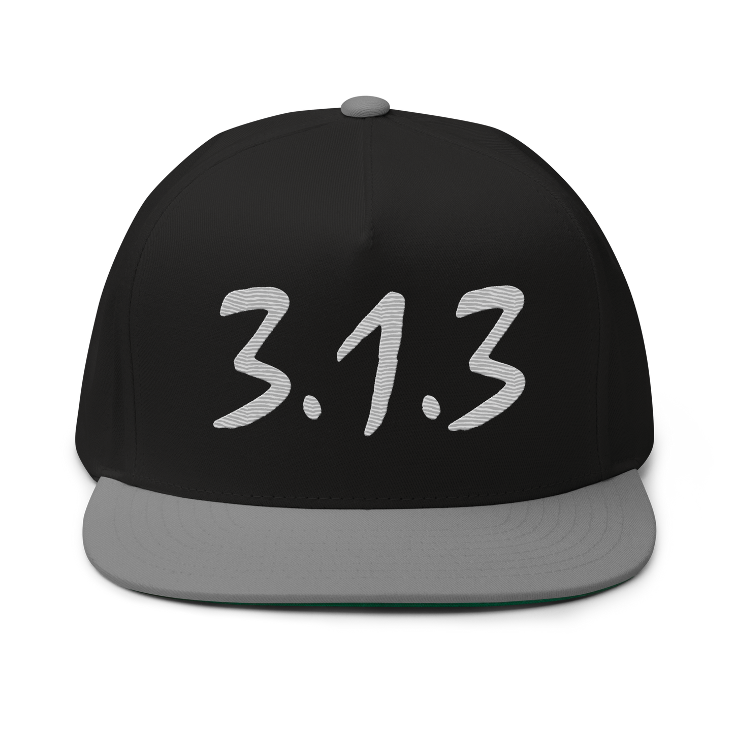 Detroit '313' Snapback (Compton Font) | 5-Panel - Platinum