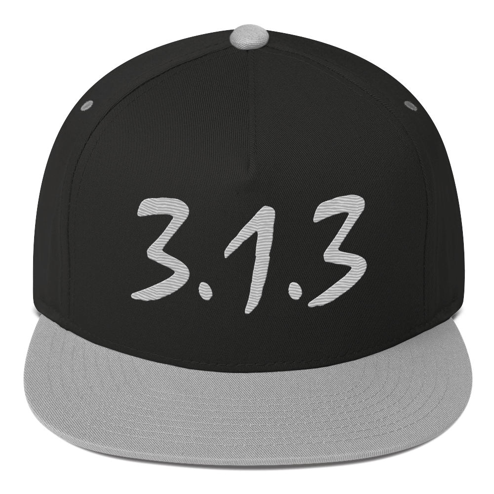 Detroit '313' Snapback (Compton Font) | 5-Panel - Platinum