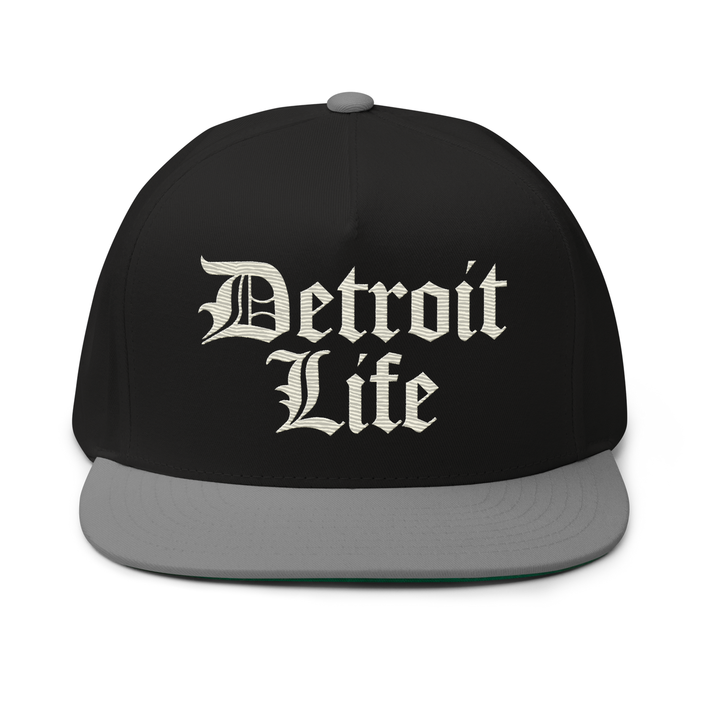 'Detroit Life' Snapback | 5-Panel - Ivory White