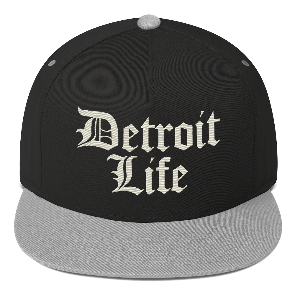 'Detroit Life' Snapback | 5-Panel - Ivory White