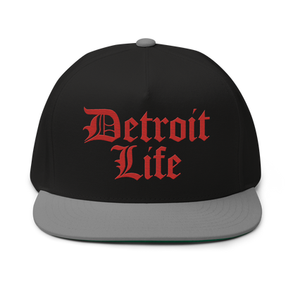 'Detroit Life' Snapback | 5-Panel - Aliform Red