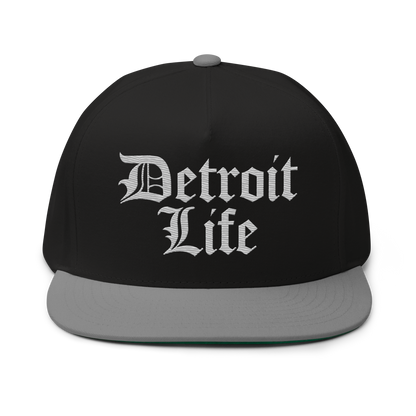 'Detroit Life' Snapback | 5-Panel - Platinum