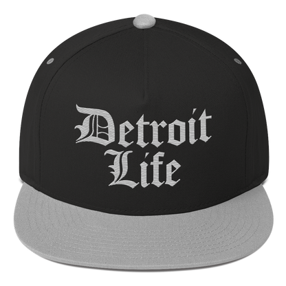 'Detroit Life' Snapback | 5-Panel - Platinum