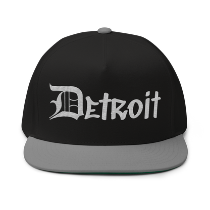 'Detroit' Snapback (OED Tag Font) | 5-Panel - Platinum