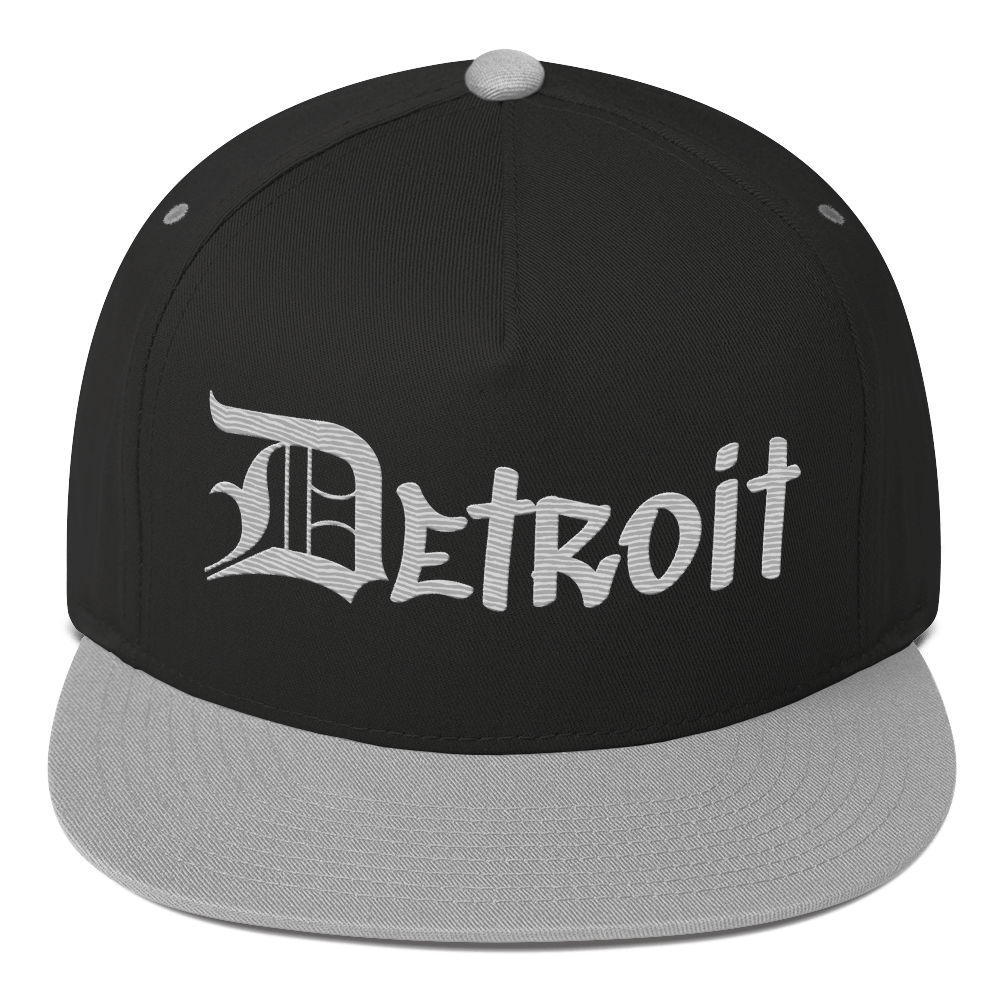 'Detroit' Snapback (OED Tag Font) | 5-Panel - Platinum