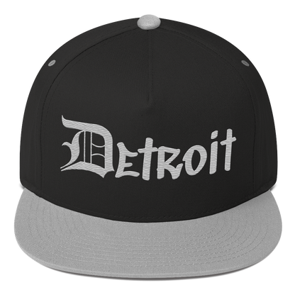 'Detroit' Snapback (OED Tag Font) | 5-Panel - Platinum