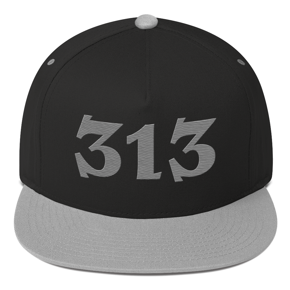 Detroit '313' Snapback | 5-Panel - Grey