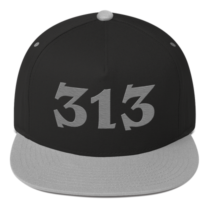 Detroit '313' Snapback | 5-Panel - Grey