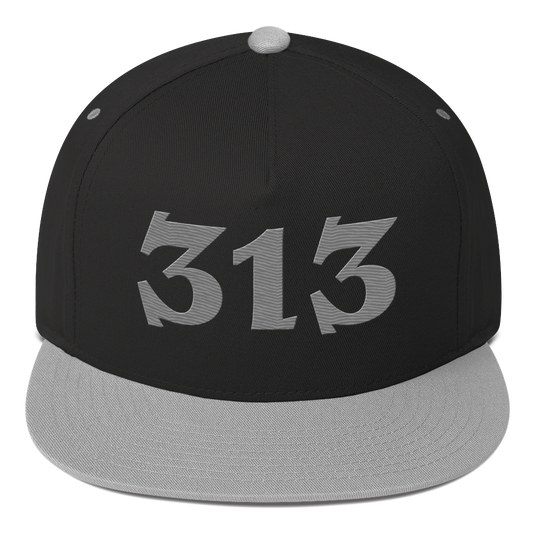 Detroit '313' Snapback | 5-Panel - Grey