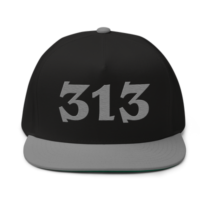 Detroit '313' Snapback | 5-Panel - Grey