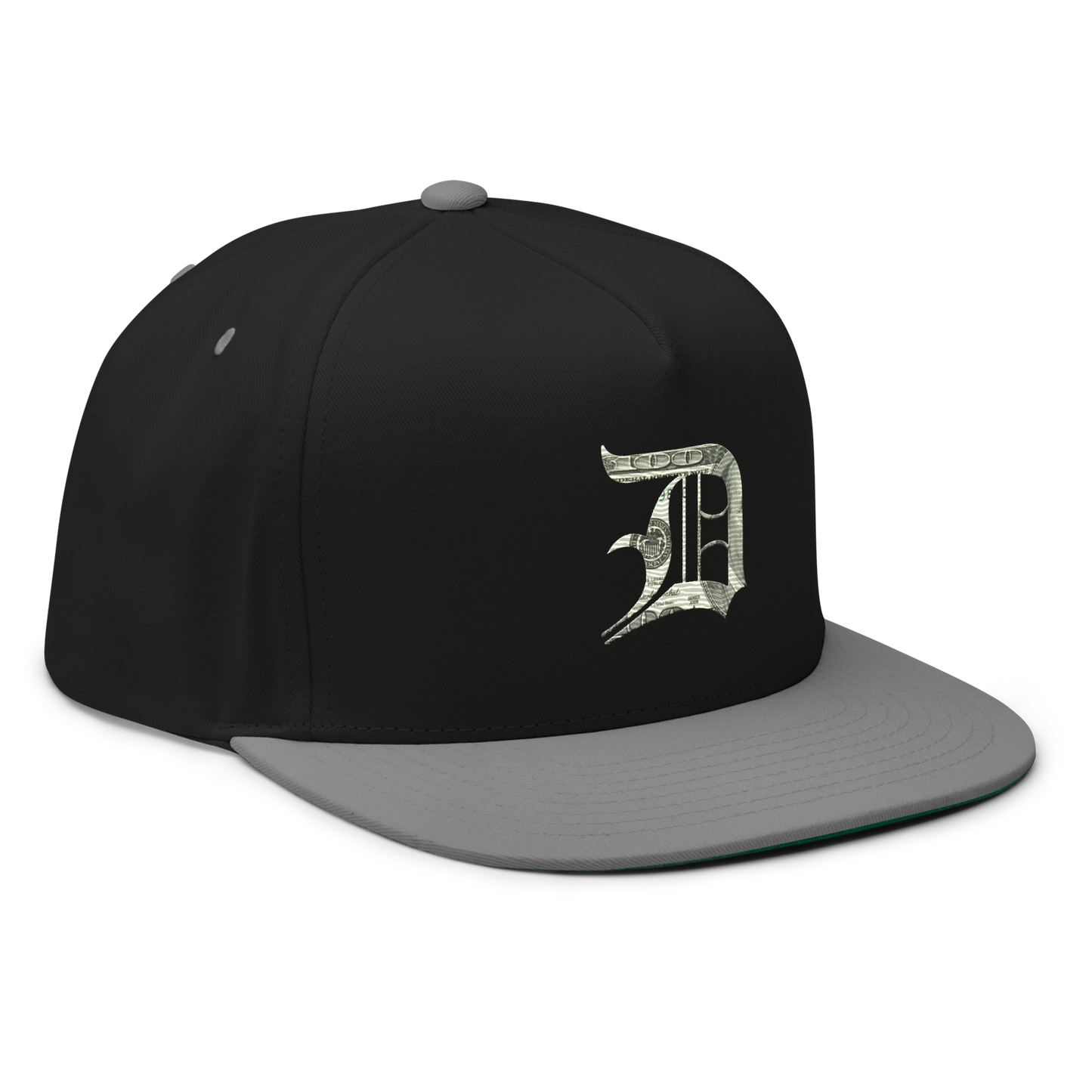 Detroit 'Old English D' Flat Bill Snapback (Benjamins Edition)