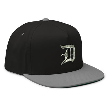 Detroit 'Old English D' Flat Bill Snapback (Benjamins Edition)