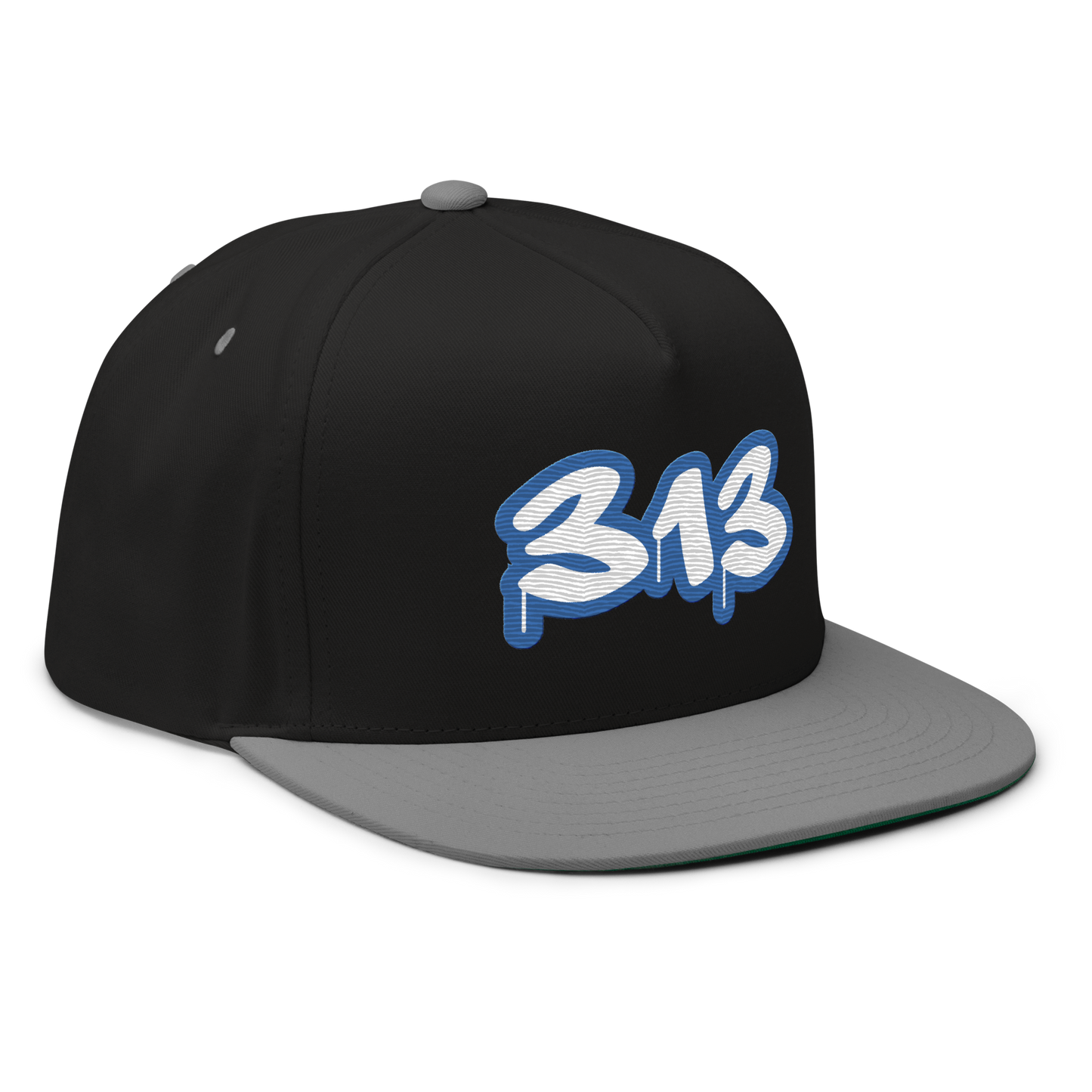 Detroit '313' Flat Bill Snapback (Motor Town Blue Tag Font)