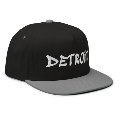 'Detroit' Flat Bill Snapback (Tag Font)