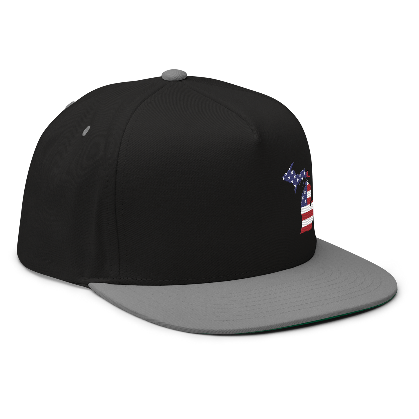 Michigan Flat Bill Snapback (Patriotic Edition)